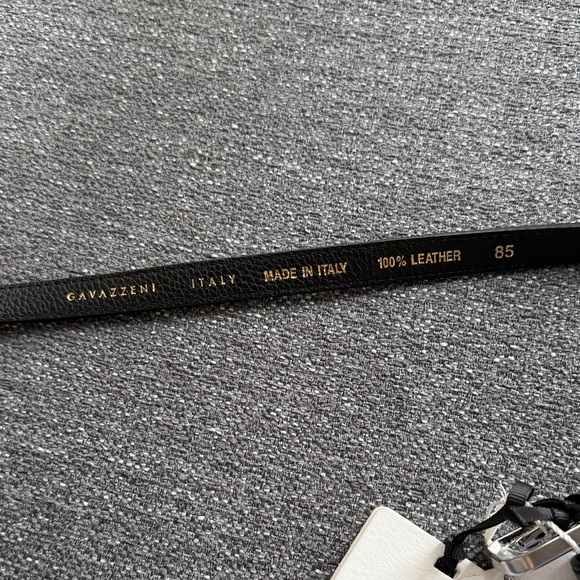 Gavazzeni Leather Women’s Gloriosa Sleek Black Belt Made In Italy - Picture 3 of 6